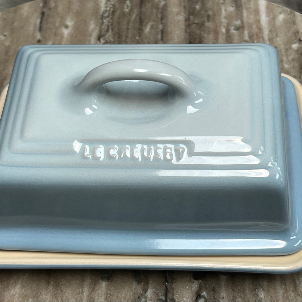 Le Creuset Butter Dish Coastal Blue NWT